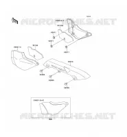 CACHE LAT&Eacute;RAL/GARDE CHAINE pour Kawasaki ZEPHYR 750 1997