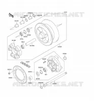 MOYEU ARRIERE pour Kawasaki ZEPHYR 750 1997