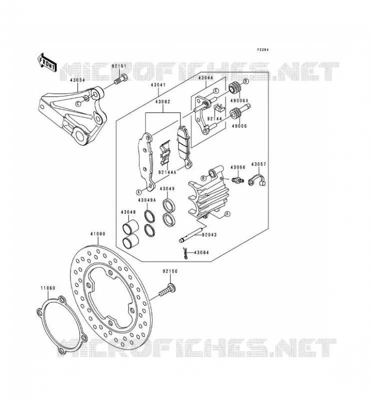 FREIN ARRIERE Kawasaki MOTOS 750 1999 ZR-7  ZR750-F1
