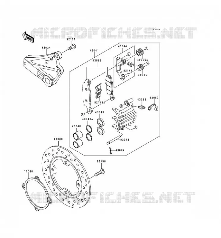 FREIN ARRIERE Kawasaki MOTOS 750 1999 ZR-7  ZR750-F1