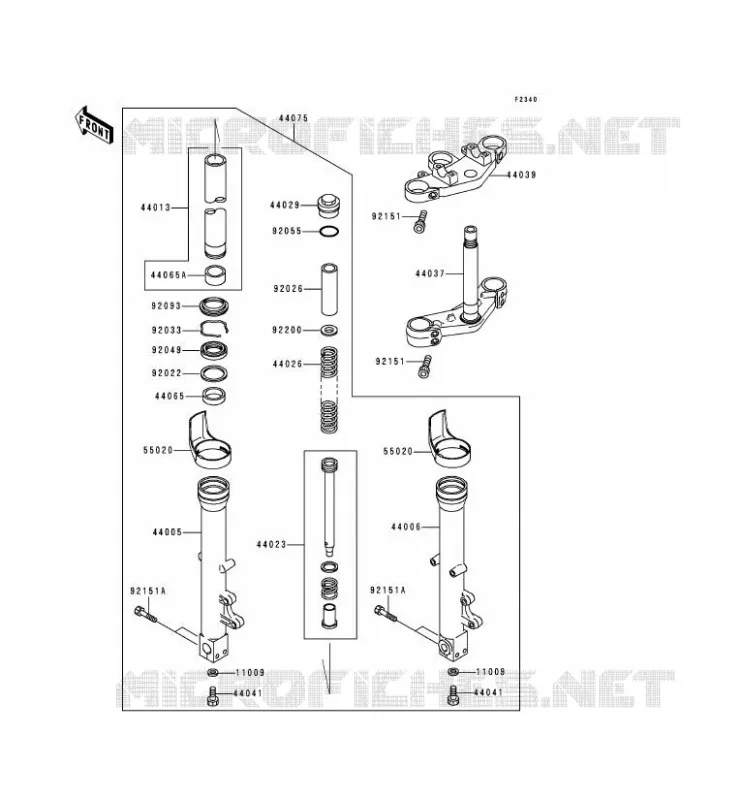 FOURCHE Kawasaki MOTOS 750 2000 ZR-7  ZR750-F2