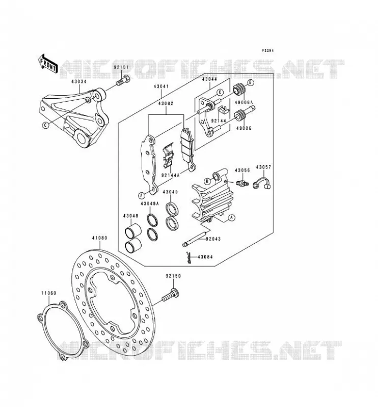 Plaquettes De Frein AHL Avant/Arrière Pour Kawasaki ZR750 H/ZR7-S 2001-2005