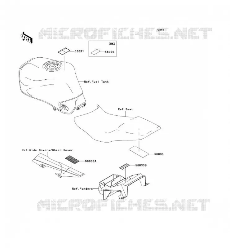 LABEL Kawasaki MOTOS 750 2003 ZR-7  ZR750-F5
