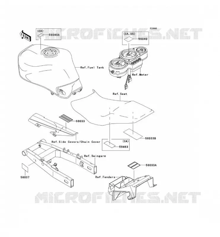 LABEL Kawasaki MOTOS 750 2002 ZR-7S  ZR750-H2