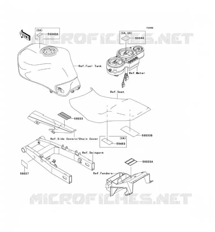 LABEL Kawasaki MOTOS 750 2002 ZR-7S  ZR750-H2