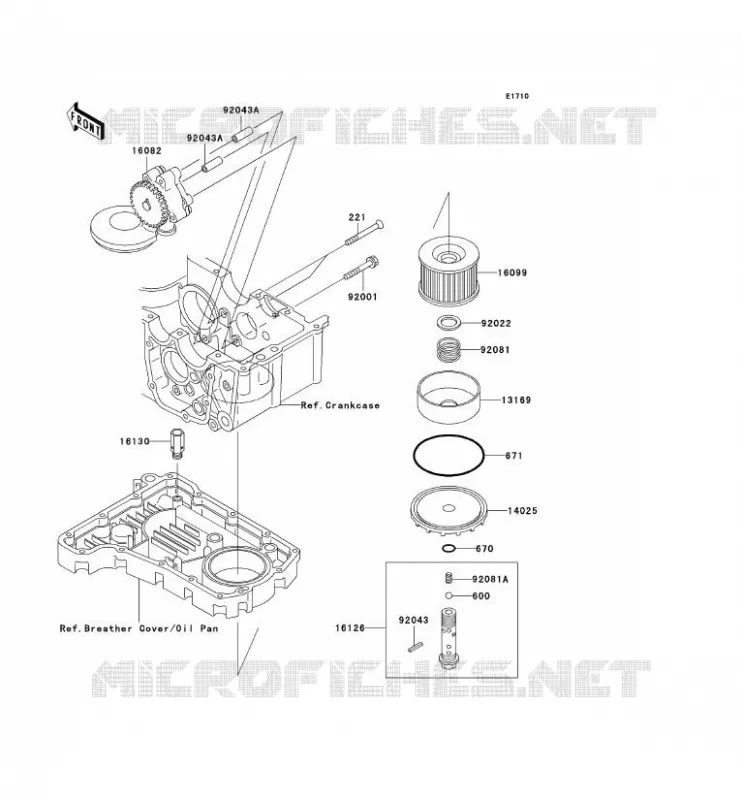 POMPE A HUILE/FILTRE &Agrave; HUILE Kawasaki MOTOS 750 2002 ZR-7S  ZR750-H2