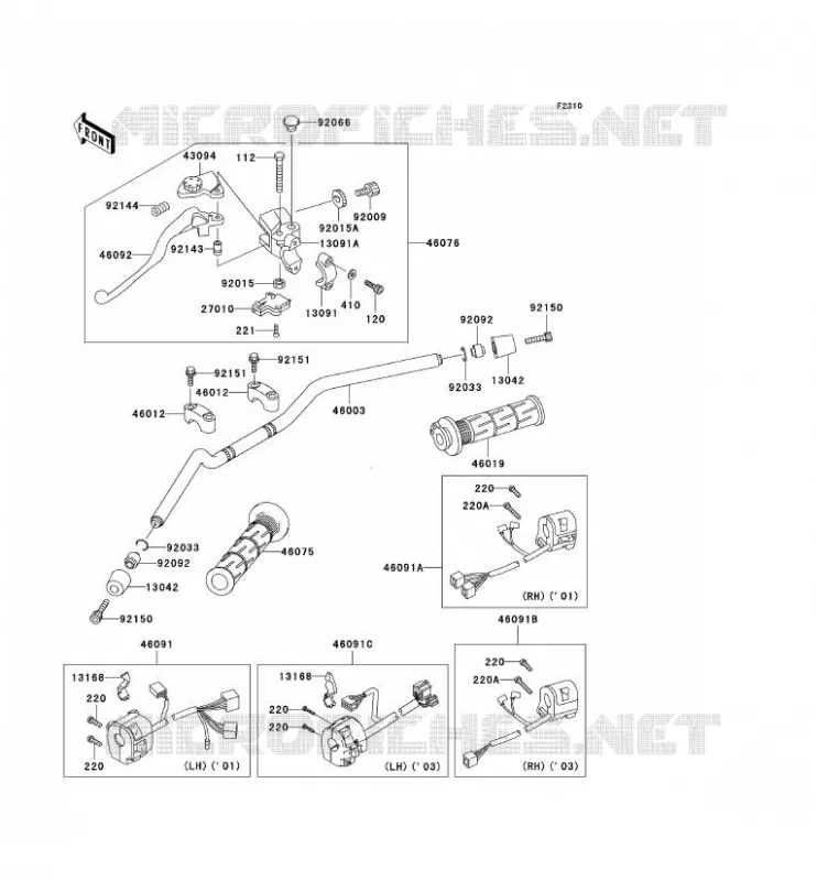 GUIDON Kawasaki MOTOS 750 2003 ZR-7S  ZR750-H3