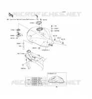 RESERVOIR CARBURANT pour Kawasaki Z750 2004