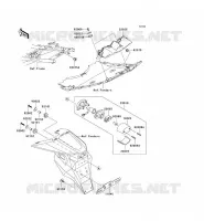FEUX ARRI&Egrave;RE(S) pour Kawasaki Z750 2004