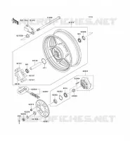 ROUE ARRI&Egrave;RE/CHAINE pour Kawasaki Z750 2004