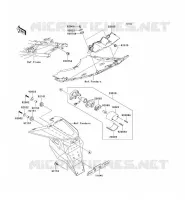 FEUX ARRI&Egrave;RE(S) pour Kawasaki Z750 2005