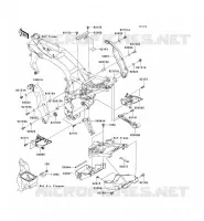 PIECE DE CADRE (COUVERTURE) pour Kawasaki Z750 2005