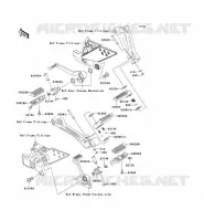 REPOSE PIED pour Kawasaki Z750 2005
