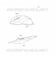 STICKER(EBONY) pour Kawasaki Z750 2005