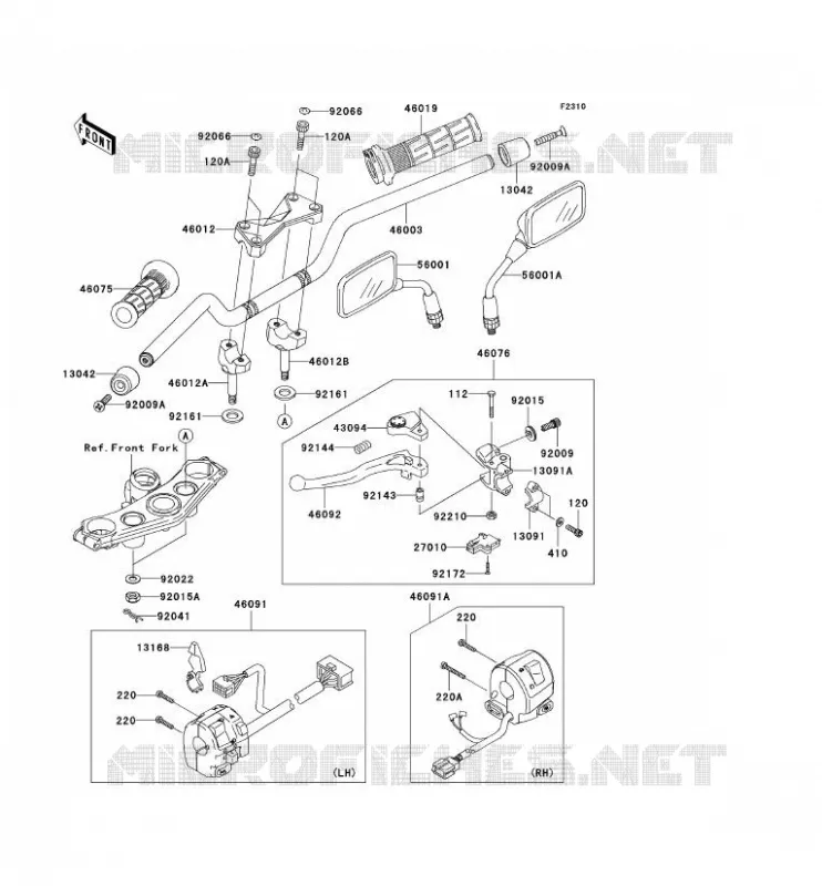 GUIDON Kawasaki MOTOS 750 2005 Z750  ZR750-J2