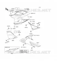 CACHE LAT&Eacute;RAL/GARDE CHAINE pour Kawasaki Z750 2006