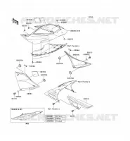 CACHE LAT&Eacute;RAL/GARDE CHAINE pour Kawasaki Z750 2006