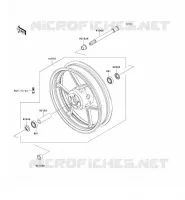 MOYEU AVANT pour Kawasaki Z750S 2005