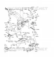 PIECE DE CADRE (COUVERTURE) pour Kawasaki Z750S 2005