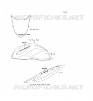 STICKER (NOIR) pour Kawasaki Z750S 2005