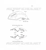DECALS(SILVER) pour Kawasaki Z750 2007