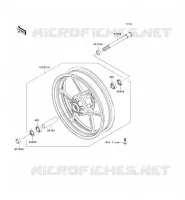 MOYEU AVANT pour Kawasaki Z750 2007