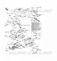 CACHE LAT&Eacute;RAL/GARDE CHAINE pour Kawasaki Z750 2008