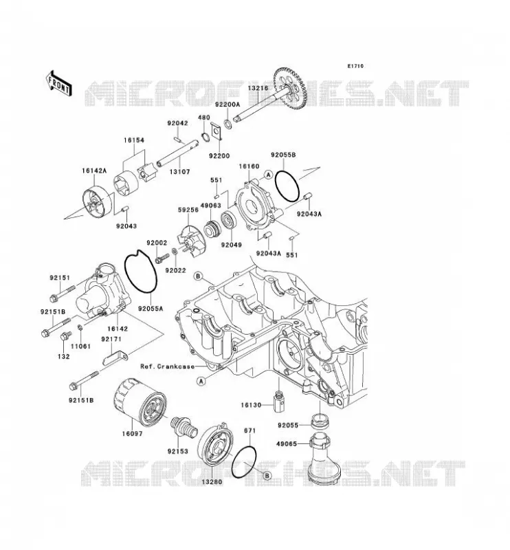 POMPE A HUILE Kawasaki MOTOS 750 2012 Z750  ZR750LCF