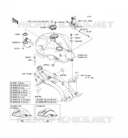 RESERVOIR CARBURANT pour Kawasaki Z750 ABS 2007