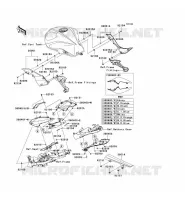 CACHE LAT&Eacute;RAL/GARDE CHAINE pour Kawasaki Z750 ABS 2008