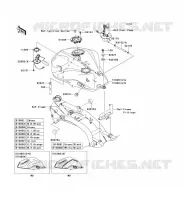 RESERVOIR CARBURANT pour Kawasaki Z750 ABS 2008