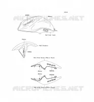 STICKER(EBONY) pour Kawasaki Z750 ABS 2008