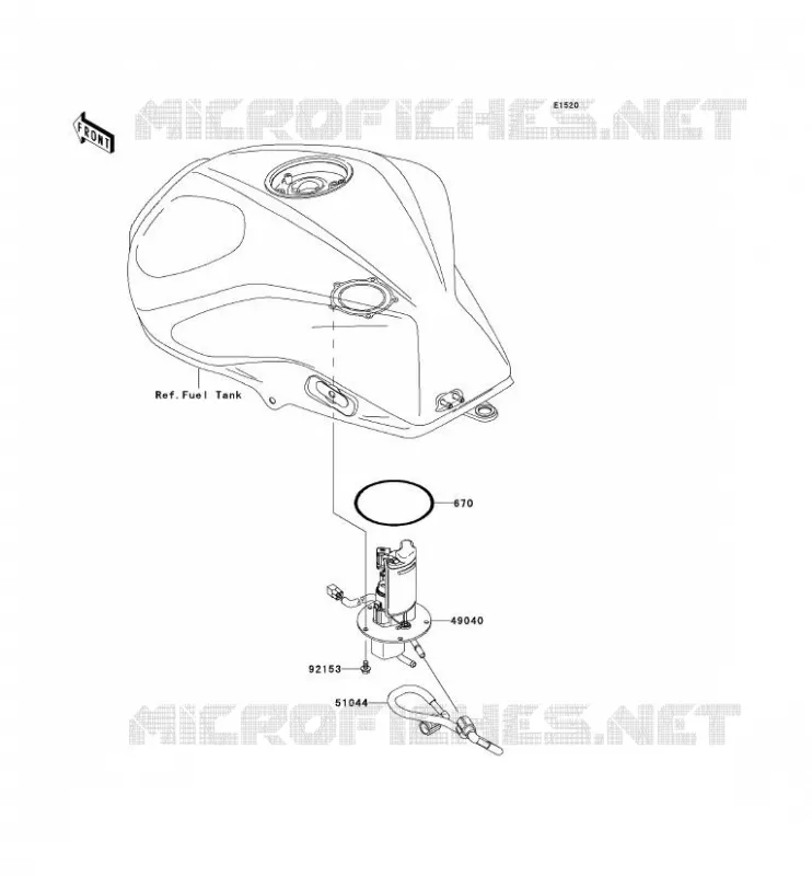 POMPE A ESSENCE Kawasaki MOTOS 750 2009 Z750 ABS  ZR750M9F