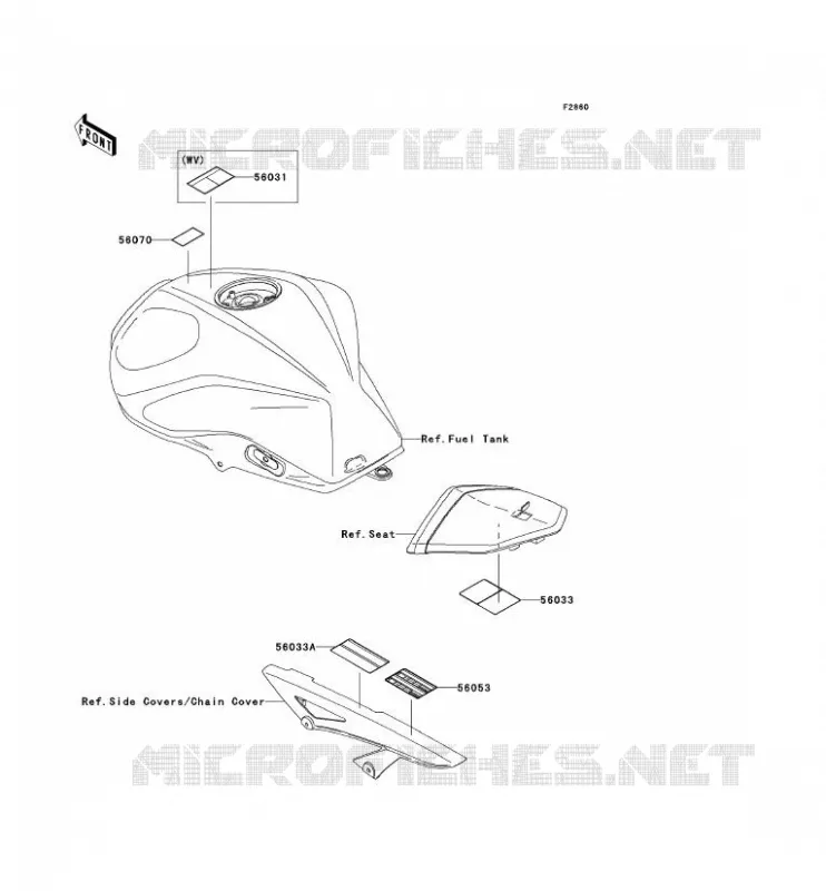 LABEL Kawasaki MOTOS 750 2010 Z750 ABS  ZR750MAF