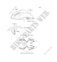 STICKERS(P.A.WHITE) pour Kawasaki Z750 ABS 2011