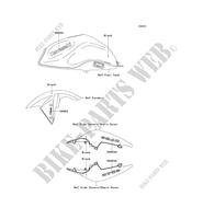 STICKER (NOIR) pour Kawasaki Z750 ABS 2012