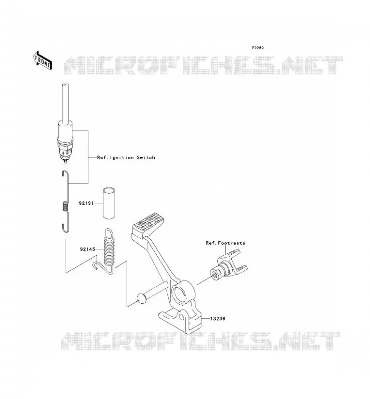 PEDALE DE FREIN Kawasaki MOTOS 750 2012 Z750 ABS  ZR750MCF