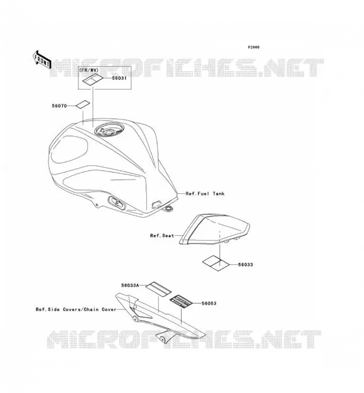 LABEL Kawasaki MOTOS 750 2012 Z750 ABS  ZR750MCF