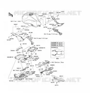 CACHE LAT&Eacute;RAL/GARDE CHAINE pour Kawasaki Z750R 2012