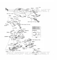 CACHE LAT&Eacute;RAL/GARDE CHAINE pour Kawasaki Z750R ABS 2011