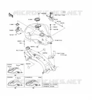 RESERVOIR CARBURANT pour Kawasaki Z750R ABS 2012