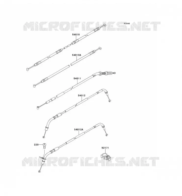 CABLES Kawasaki MOTOS 750 2012 Z750R ABS  ZR750PCF