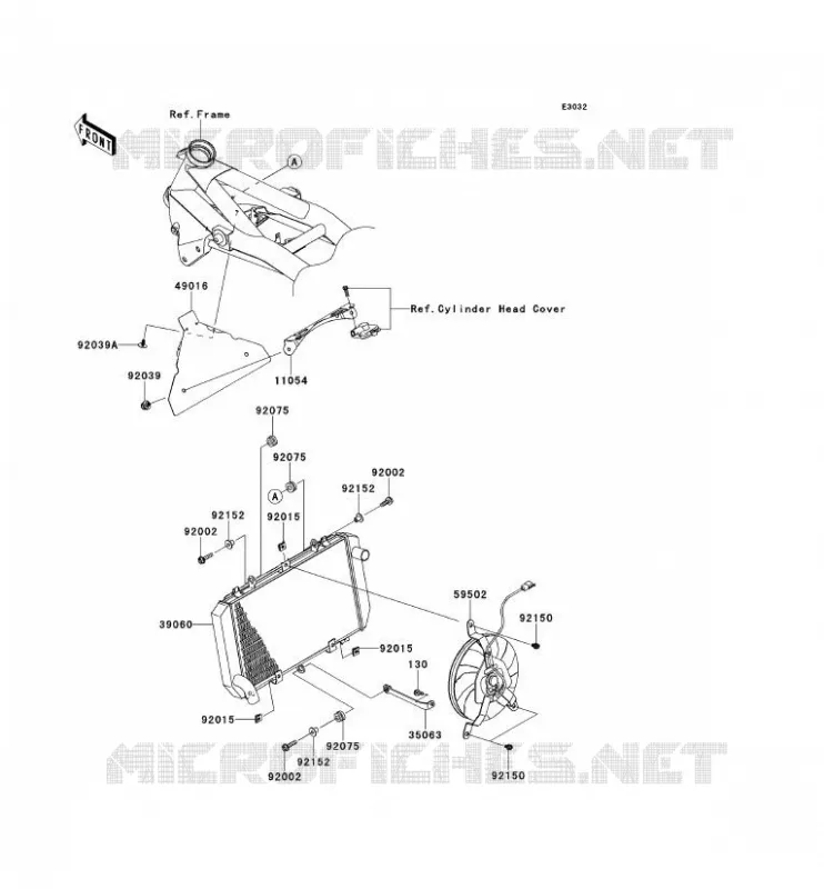 RADIATEUR Kawasaki MOTOS 750 2012 Z750R ABS  ZR750PCF