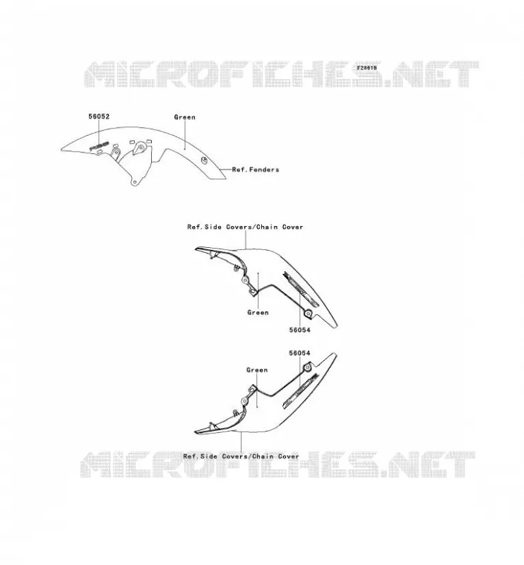 STICKER(GREEN) Kawasaki MOTOS 750 2012 Z750R ABS  ZR750PCF