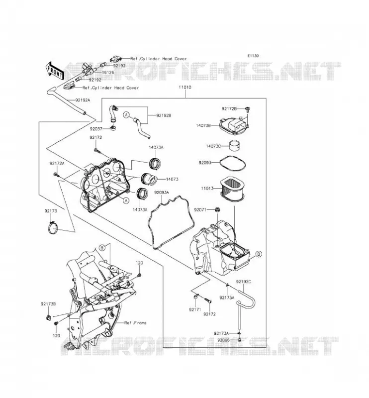 FILTRE A AIR Kawasaki MOTOS 800 2013 Z800  ZR800ADS