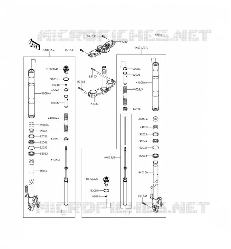 FOURCHE Kawasaki MOTOS 800 2013 Z800  ZR800ADS