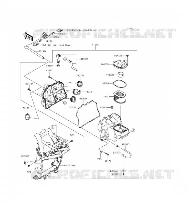 FILTRE A AIR Kawasaki MOTOS 800 2014 Z800  ZR800AEF