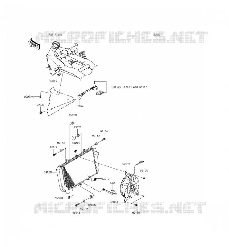 RADIATEUR Kawasaki MOTOS 800 2014 Z800  ZR800AEF