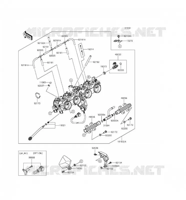 CARBU Kawasaki MOTOS 800 2014 Z800  ZR800AEF