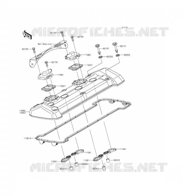 COUVRE CULASSE Kawasaki MOTOS 800 2014 Z800  ZR800AEF